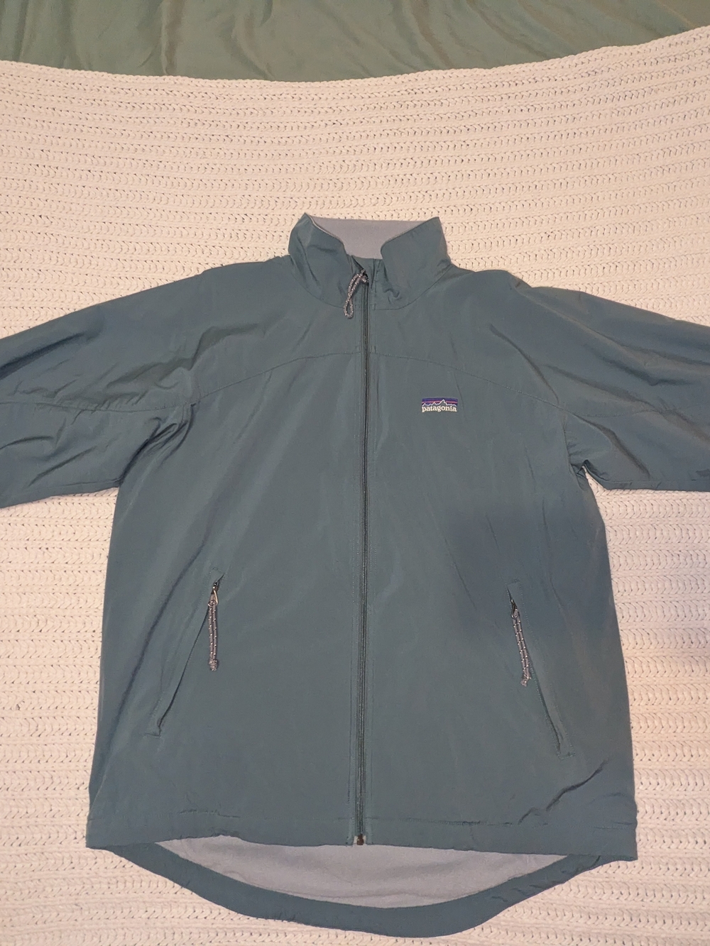 Patagonia Men's Lightweight Full-Zip Jacket — Blue/Grey